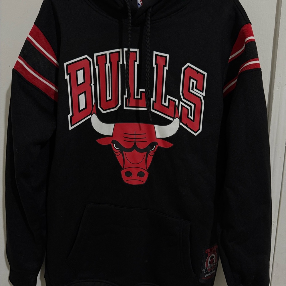 NBA Black and Red Bulls Hoodie